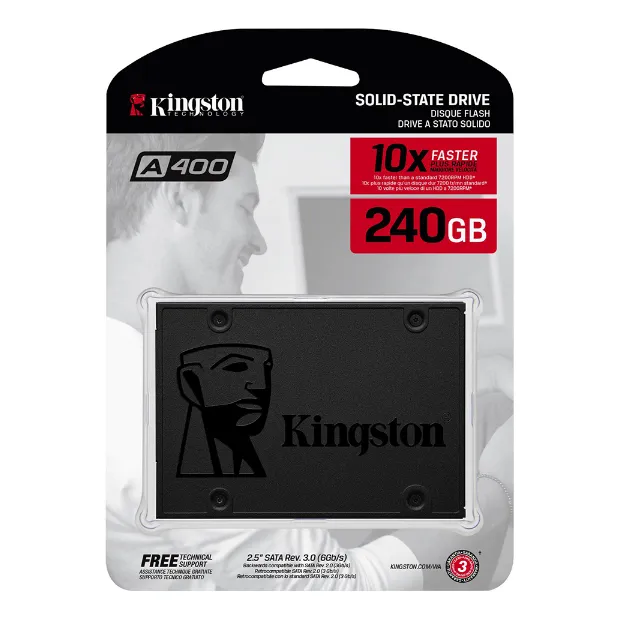 Disco sólido interno Kingston SA400S37/240G Sa400s 240GB Negro