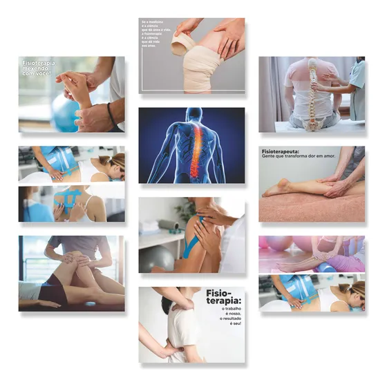 Adesivos Fisioterapia Ortopedia Coluna Kit Com 10 Peças V76