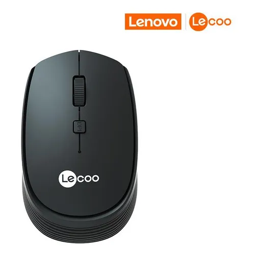 Ratón inalámbrico Lecoo Ws202 Ambidextro Dpi Control con 4 botones, color negro