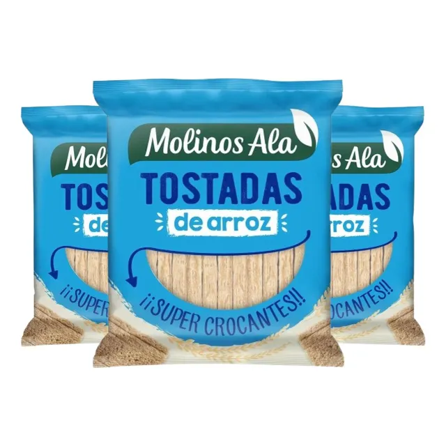 Tostadas Arroz Sin Sal Molinos Ala 150g Sin Tacc Pack X3