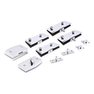 Kit Fechadura E Dobradiças Porta De Vidro Dupla Blindex Kit Fechadura E Dobradiças Porta De Vidro Dupla Blindex