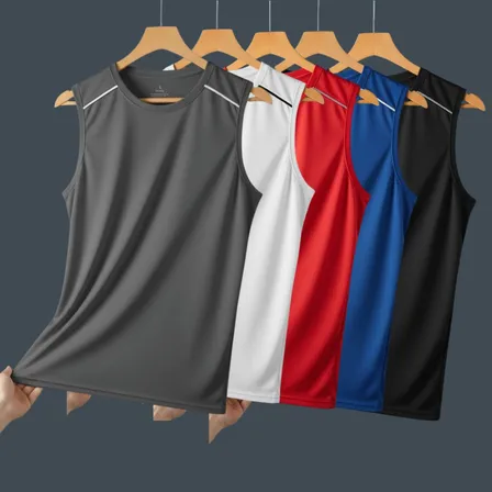 Kit 5 Regata Masculina Lisa Dry Fit Academia Exercício