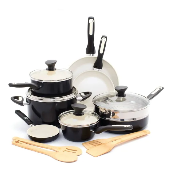 Greenpan Rio Healthy Juego Olla Sarten Ceramica 16 Sin