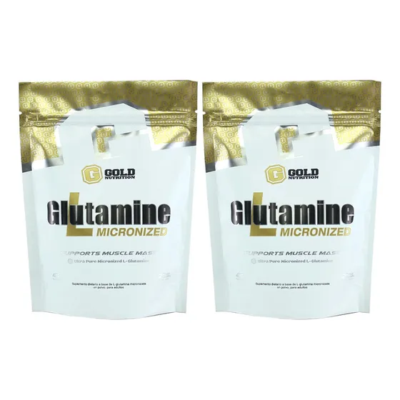 L Glutamine Micronized Gold Nutrition 2un X 225 Gr