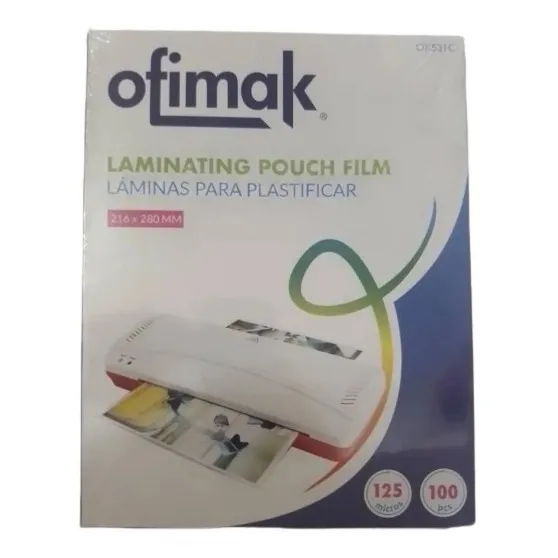 Lamina Para Plastificar Ofimak Tamaño Carta (100 Unidades)