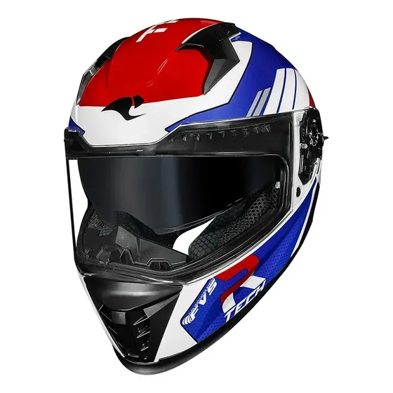 Capacete Race Tech Volt Branco Track Brilhante 56 — foto 2