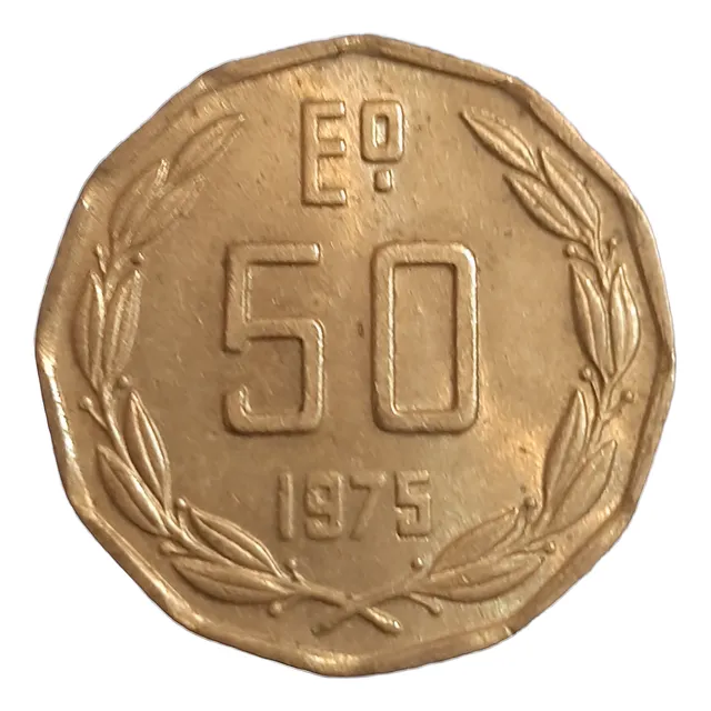Moneda Chilena De 50 Escudos Año 1975