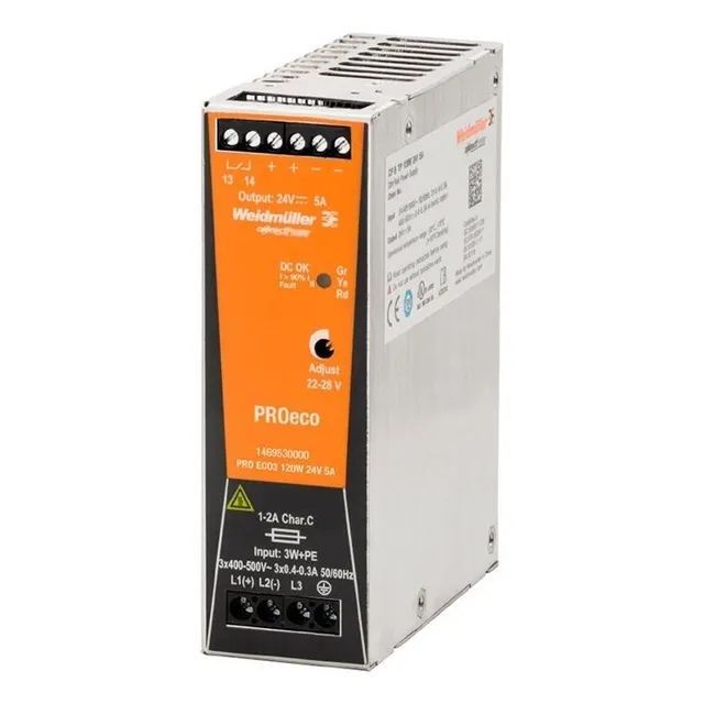 Fuente De Poder Pro Eco3 120w 24v 5a Weidmuller 1469530000