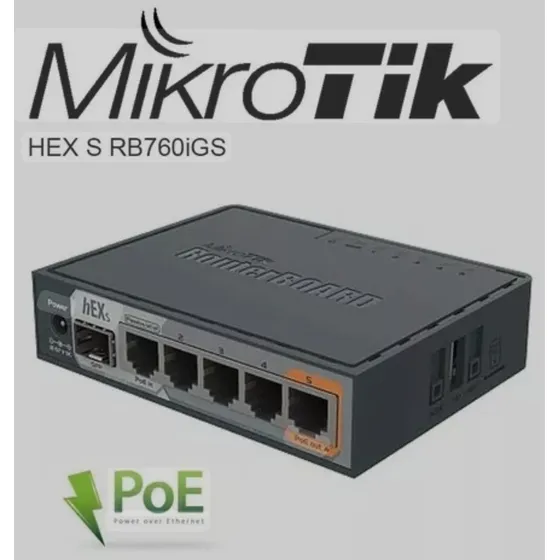 Mikrotik Router Sfp 1.25gbps+5 Lan Gigabit 2 Cpu 256ram Poe