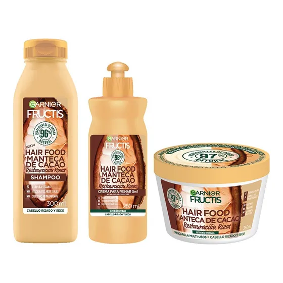 Kit Fructis Hair Food Reparación Manteca Cacao