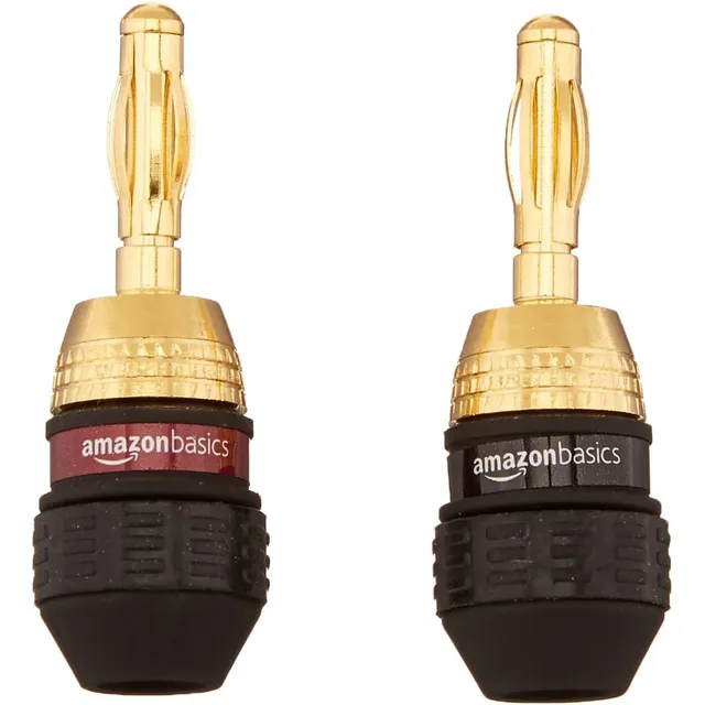 Amazon Basics Conector De Altavoz Clavijas Banana - 12 Pa...