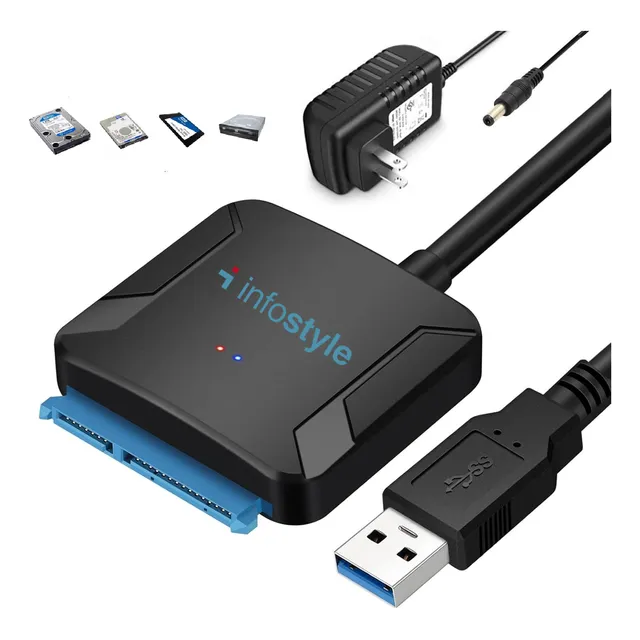 Cable Adaptador Usb 3.0 Sata Disco Rigido 3.5 2.5 Ssd Fuente