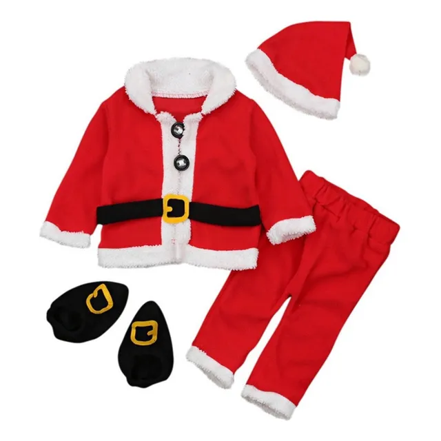 Kit De 4 Disfraces Navideños De Papá Noel For Niños Pequeño