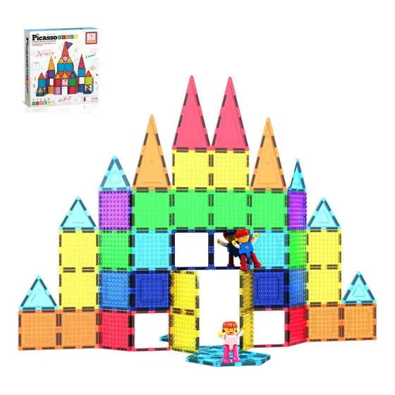 Set De Bloques Magnéticos Picassotiles Ptl63 Con 2 Figuras