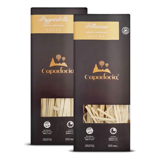 Combo Pasta Fettuccine + Pappardelle Sin Tacc Capadocia 250g