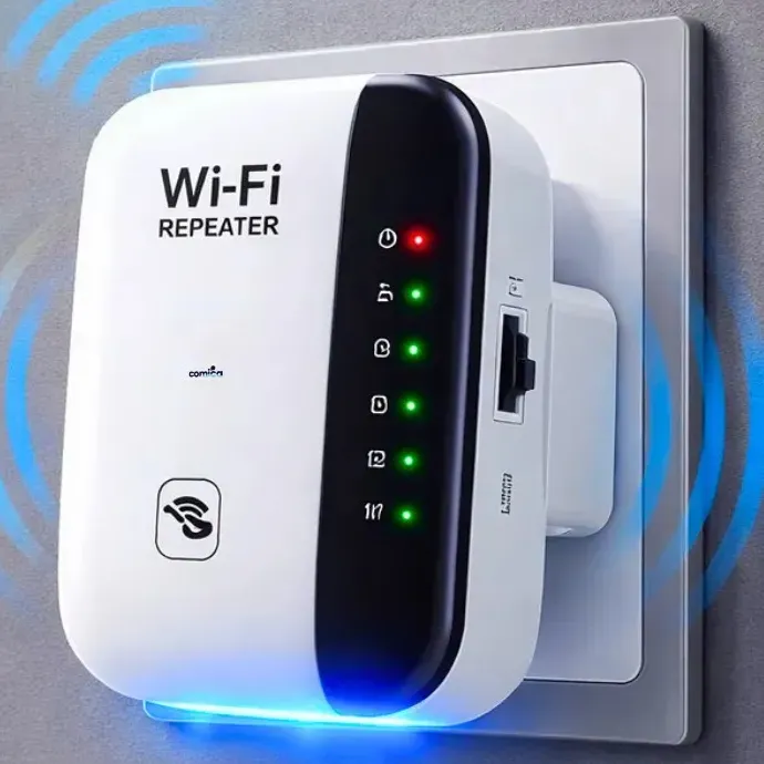 Repetidor De Sinal Wifi Roteador Wireless 2.4ghz Longo Alcance Fácil Instalação Potente 300mbps Comica