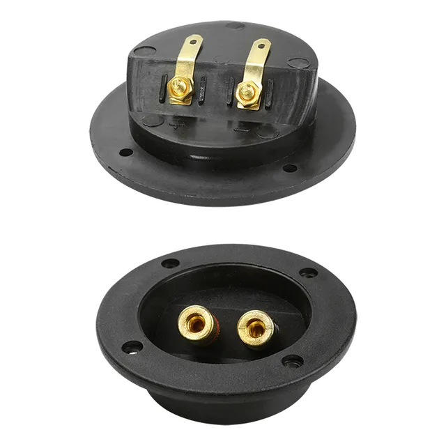4x Terminal Borne Redondo Profissional Para Caixa De Som