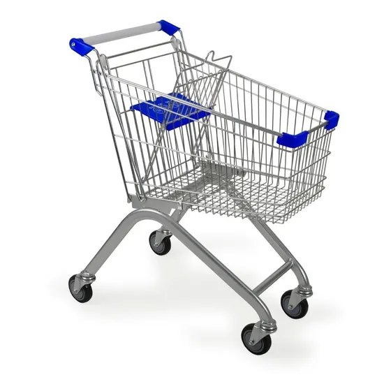 Carro (o Carrito) Para Supermercado 60 Litros Color Azul