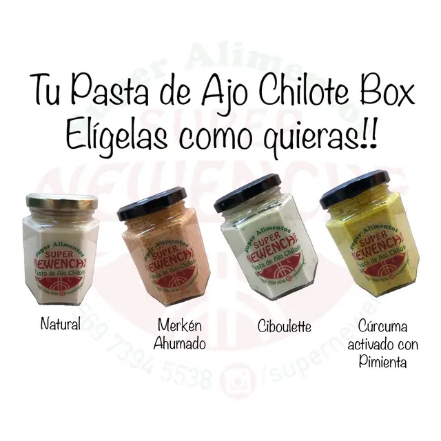 Pasta De Ajo Chilote Box Variedades / Caja 9 Unidades