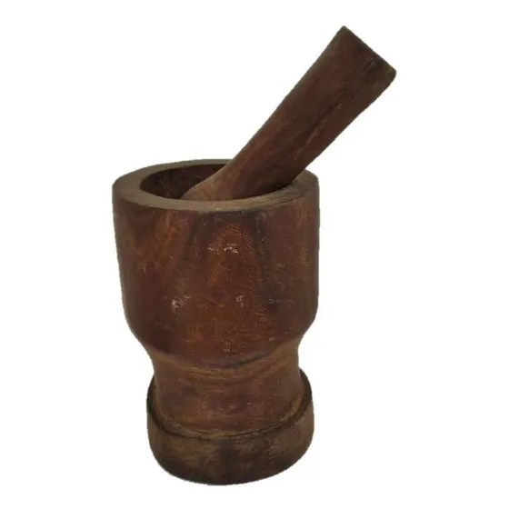 Pilon Mortero Madera Decoración Artesania Nacional Tmvref12 