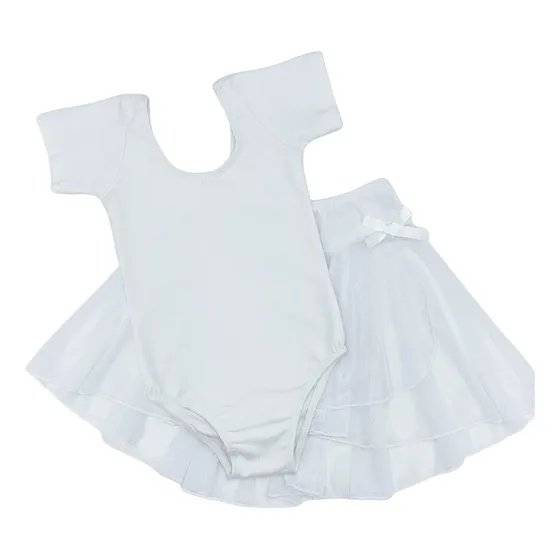 Conjunto Danza Malla  Mangas Cortas + Tutu O Pollerin 