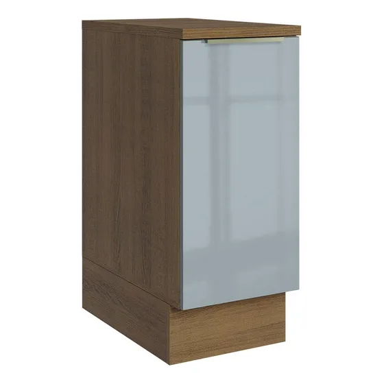 Gabinete Bajo Cocina Madesa Lux 35cm Con Encimera Mg Color Rústico/Gris