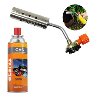 Kit Maçarico Portatil Multiuso Domestico Solda + 1 Refil Gas Kit Maçarico Portatil Multiuso Domestico Solda + 1 Refil Gas
