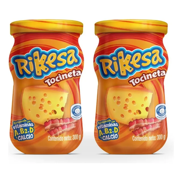 Rikesa Queso Cheddar Sabor A Tocineta 300gr Pack 2und