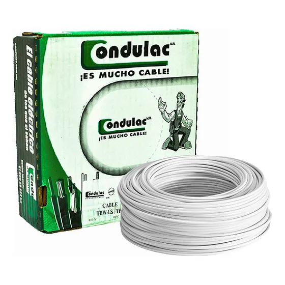 Caja 100 Mts Cable Verde Thw Cal 10 Awg 100%cobre Condulac