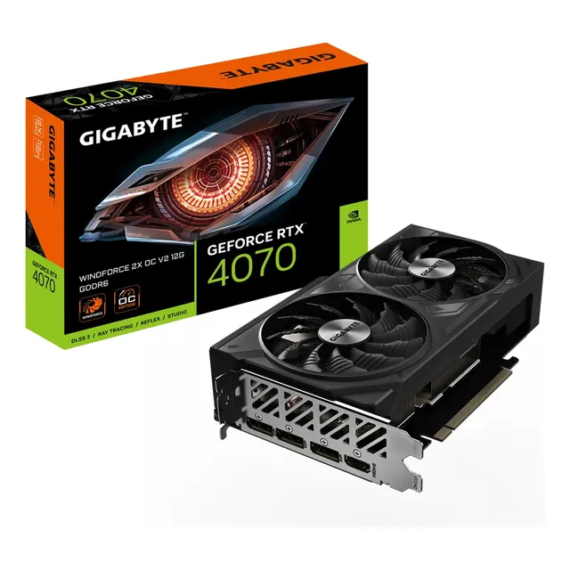 Tarjeta De Video Gigabyte Rtx 4070 Windforce 2x Oc V2 12g