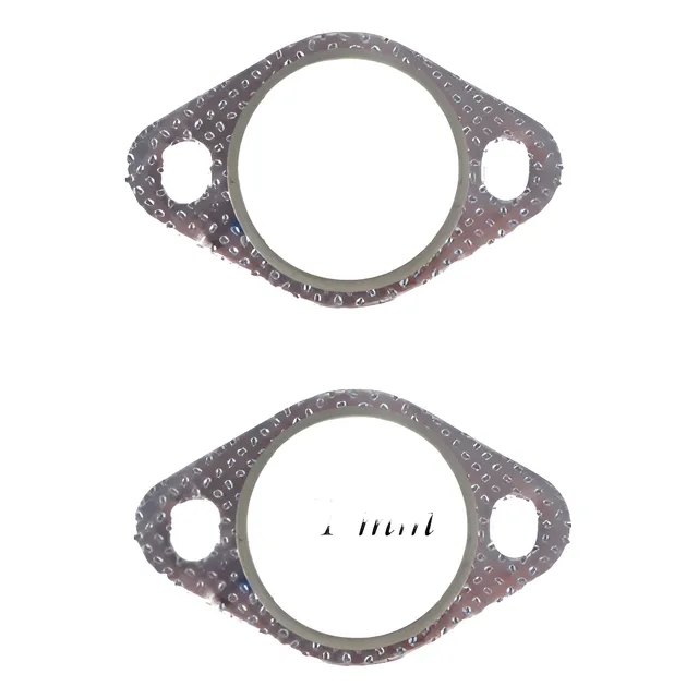2 Juntas Escapamento Para Flange Oval 2,5 Polegadas