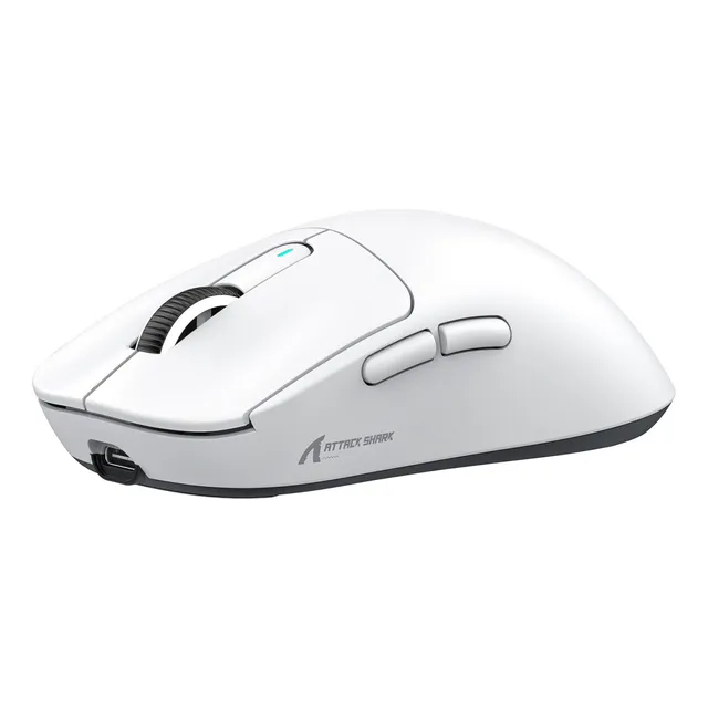 Attack Shark X3 Paw3395 Mouse Inalámbrico Juegos 26000 Dpi Tri-mode Ligero 49g Ratón Blanco