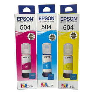 Paq 3 Pzas Cartucho Epson Original 504 Colores Paq 3 Pzas Cartucho Epson Original 504 Colores
