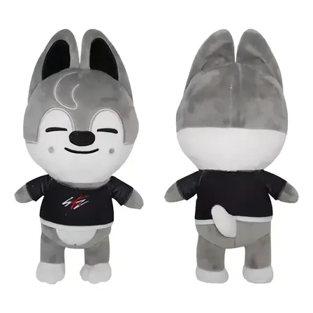 Pelúcia Skzoo 23cm Stray Kids Cartoon Antialérgico Kpop Cor Cinza-escuro