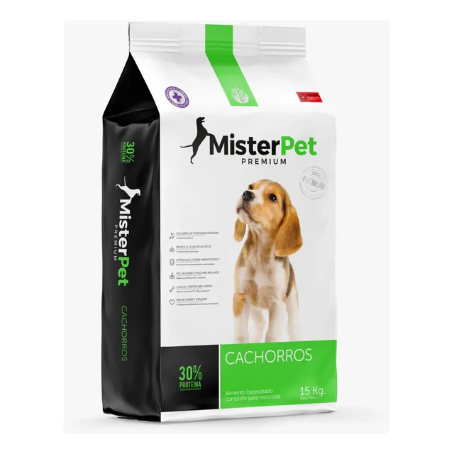 Alimento Balanceado Premium Cachorros Mister Pet 15kg