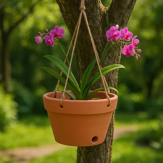 3 Vaso Barro Cerâmica P/ Orquídea Japonesa Cactos Jardim