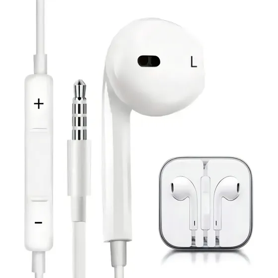 Fone De Ouvido Com Entrada P2 Compatível Com Android E Ios Cor Branco Genérica
