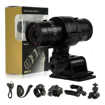 Action Camera Para Moto Capacete Ciclista Bike Suporte 1080p Preto
