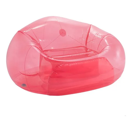 Sofá hinchable Intex, color rosa transparente, sin frijoles