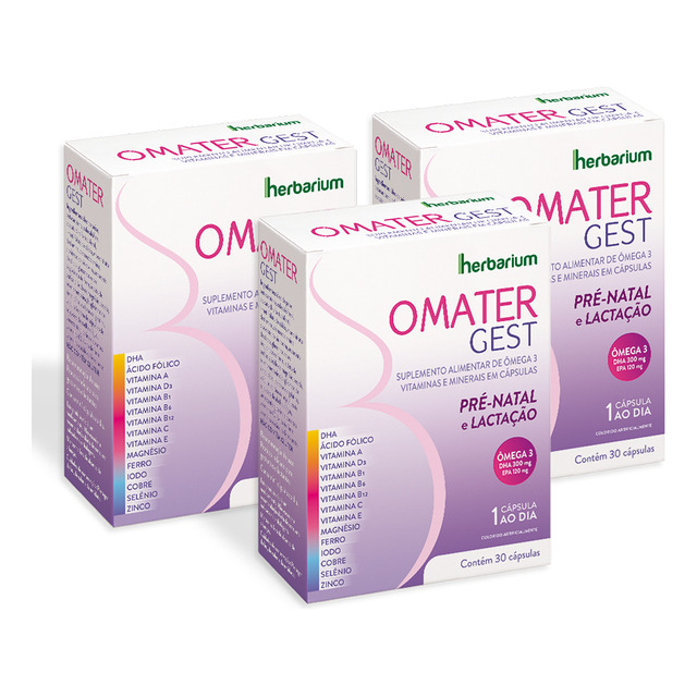 Kit 3 Omater Gest Suplemento Gestacional Kit 3 Omater Gest Suplemento Gestacional