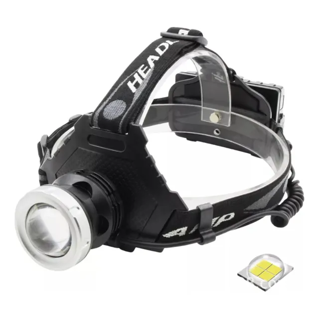 Linterna Frontal De Cabeza Luz Blanca Recargable Tipo-c