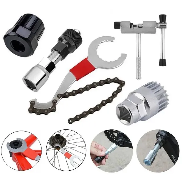 Extractor Herramientas Bici Motor Corta Cadena Llave 5pcs