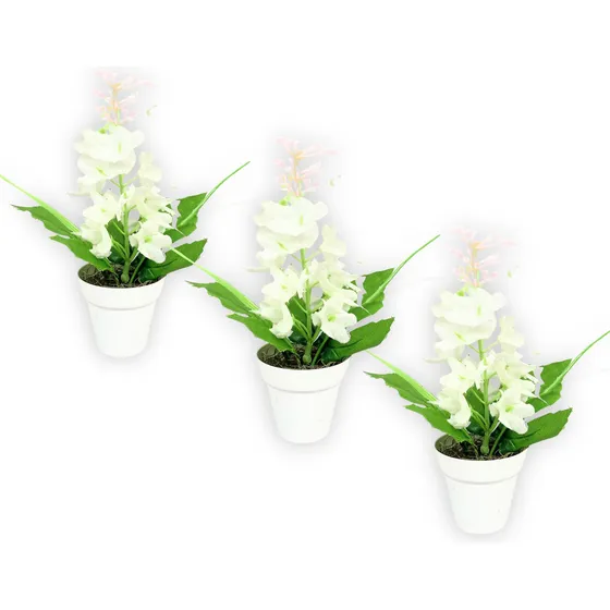 3 Vasinhos Decorativos Banheiro Flores Artificiais Orquideas