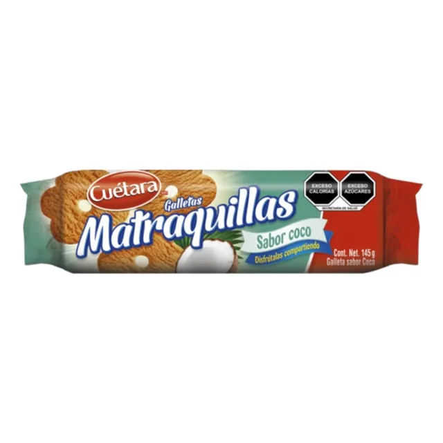 Galleta Cuetara Matraquillas Sabor Coco 145 G