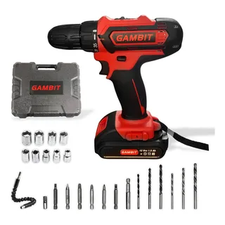 Furadeira Parafusadeira Gambit Kit Profissional Com Maleta Furadeira Parafusadeira Gambit Kit Profissional Com Maleta