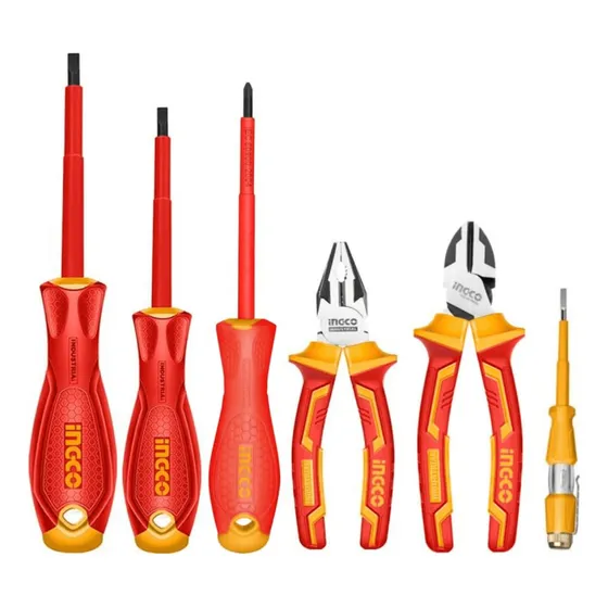Set De 6 Herramientas Aisladas 1000v Ingco Hkist3061