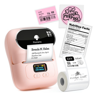 Impresora De Etiquetas Portátil Phomemo M110 Con 1 Rollo De Impresora De Etiquetas Portátil Phomemo M110 Con 1 Rollo De