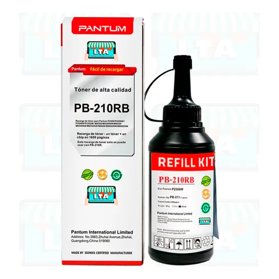 Kit Recarga Original Pantum Pb-210rb Para Toner Pb-210r