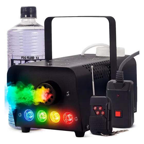 Maquina De Fumaça 600w Dmx Leds Rgb Dj Festa Balada + Fluido