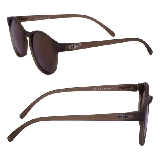 Óculos De Sol Casual Esportivo Yopp Marrom Uv400 Polarizado